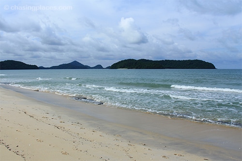 The view of some of the outlying islands from Pantai Tengah