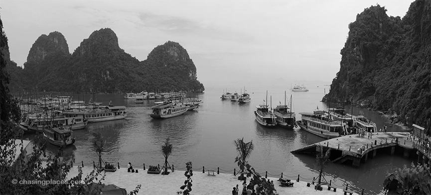 The view of Halong Bay from Dau Go Cave
