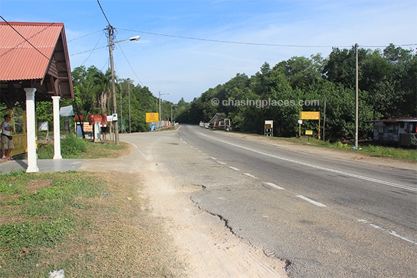 The drop of point to access Cherating Beach