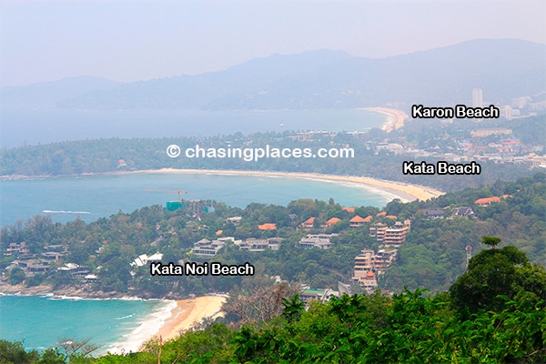 Kata Noi, Kata and Karon Beach from Kata Viewpoint on Phuket Island