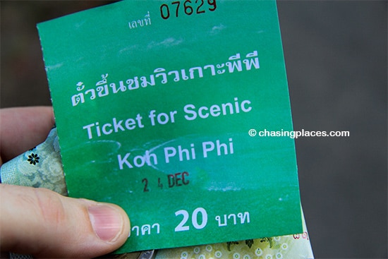 Expect to pay 20 Baht along your way up to Phi Phi Viewpoint