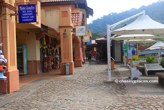 Some of the shops within the Oriental Village, Langkawi