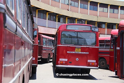 The drop off point at Colombo Fort Bus Terminal