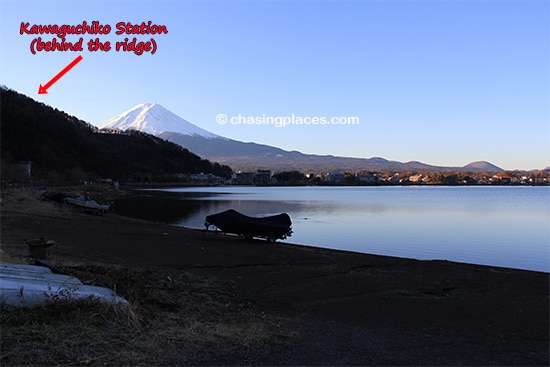 Making our way to the north shore of Lake Kawaguchiko for an unobstructed view of Mount Fuji