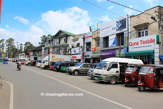 One of the central streets in the heart of Nuwara Eliya
