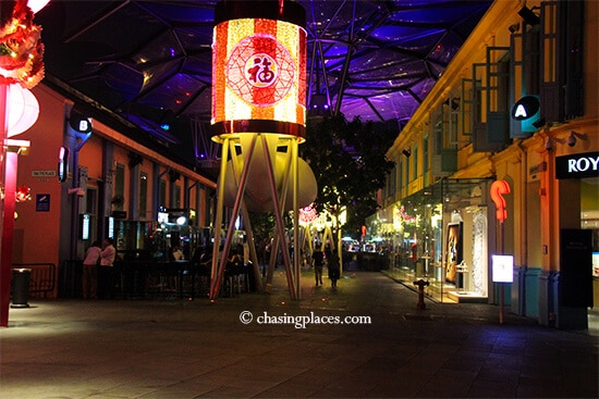 The entertainment district of Clarke Quay
