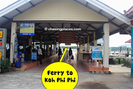 Proceed straight under the covered walkway to board the ferry to Koh Phi Phi