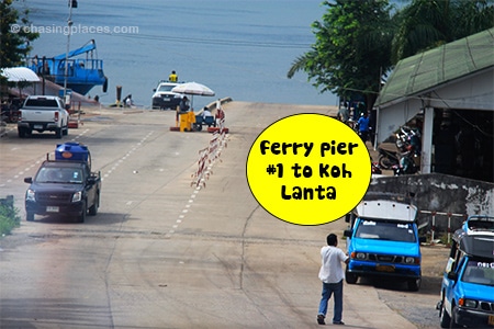 The first ferry pier to Koh Lanta