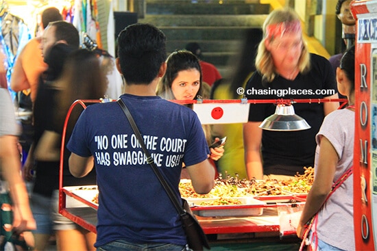 Tourists just love the various insects on display on Khao San. If you are too scared to eat some, consider taking a photo