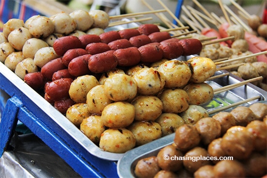 Chatuchak market has an overwhelming-amount of finger food to try