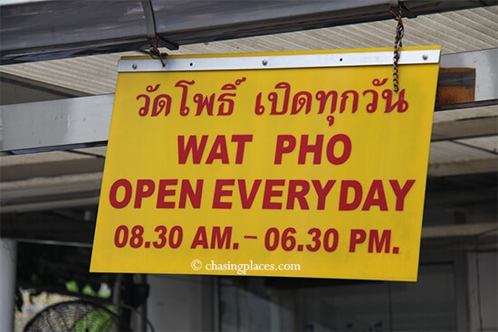 Wat Pho is open everyday, therefore ignore touts that tell you otherwise