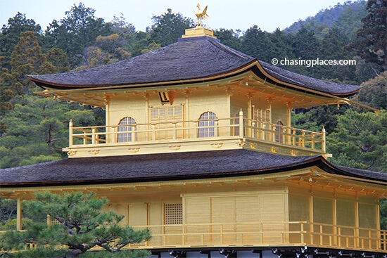 A closer look at the Golden Pavilion, Kyoto, Japan