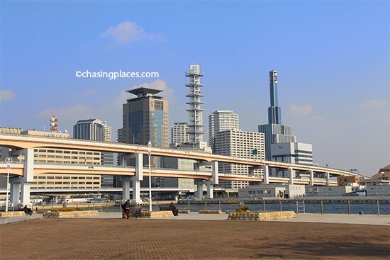 A glimpse of Kobe from the waterfront area of the city