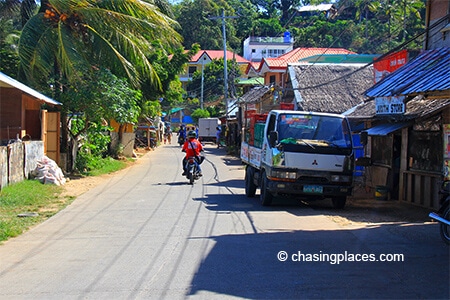 Consider a moto ride to and from Puka Beach on Boracay Island
