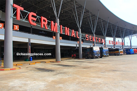 Terminal Sentral Kuantan is a modern bus station. Head downstairs to get the local bus to the city.