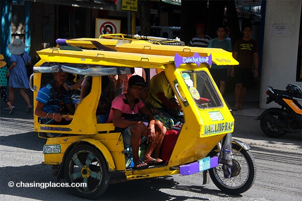 An example of a parked or special tricycle on Boracay Island.