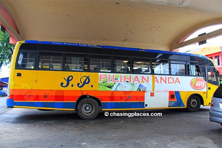 The S.P. Bumi Bus at Cukai's Bus Station, waiting to go to Dungun.