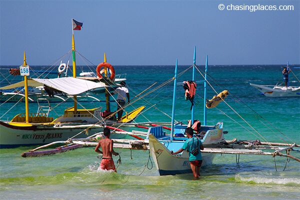 The traditional Bangka is the boat of choice for many tours around Boracay.