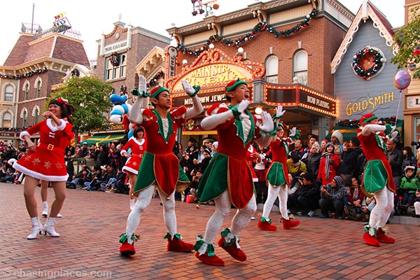 The energetic Christmas elves of Hong Kong Disneyland