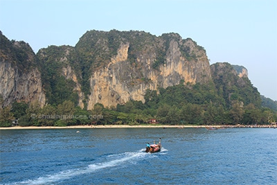 If you want to go Ao Nang, then stay on the ferry when long tail boats meet the ferry in front of Railay Beach