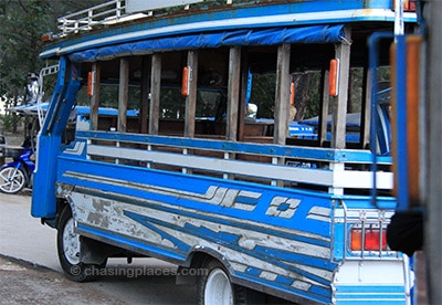 The shuttle from the pier to the different guest houses and hotels in Ao Nang