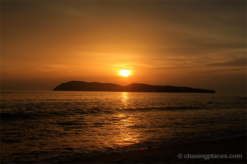 The sunset from Pantai Tengah