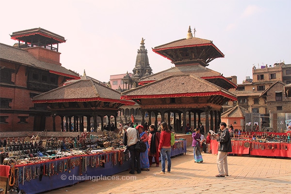 Meters from Patan's-Durbur Square