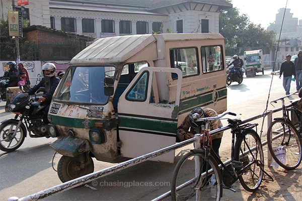 The Nepalese Bemo in downtown Kathmandu