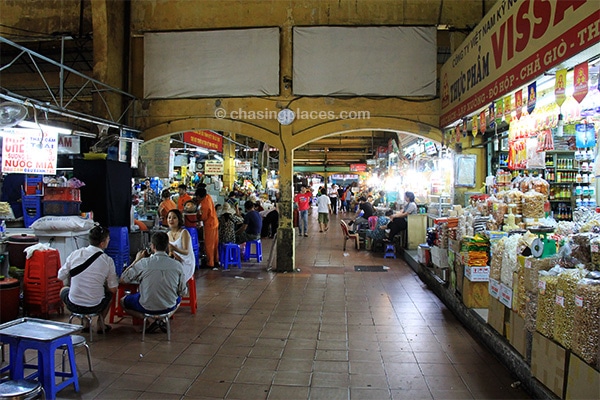 The interior of Ben Thanh Market Ho Chi Minh