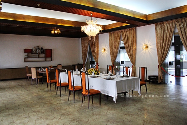 One of the dining rooms in the Reunification Palace