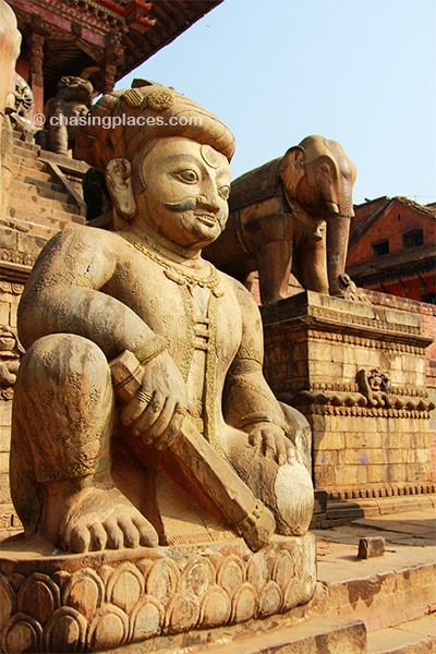 Bhaktapur is filled with ancient statues and historic monuments