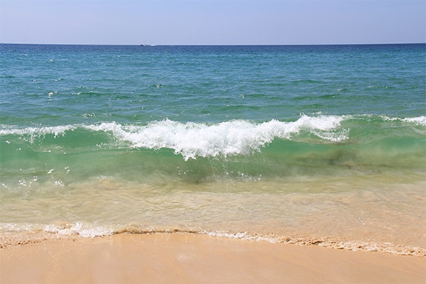 The water colour at beautiful Karon Beach, Phuket, Thailand