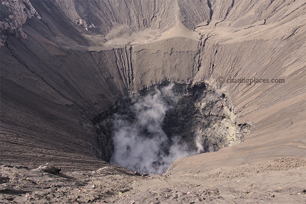 The mouth of Mount Bromo