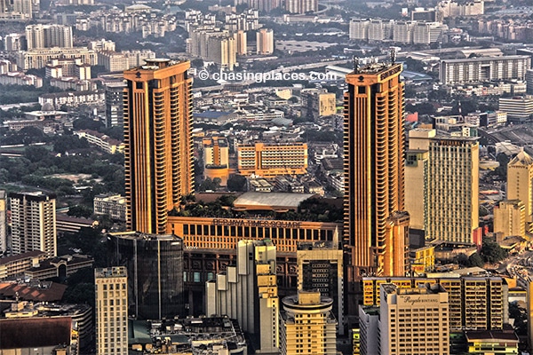 A great view of Berjaya Times Square from the observation deck.