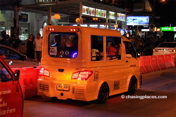 Expect to pay roughly 400 baht from one beach to the next on Phuket Island, unless you rent a moto or a car.