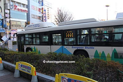 This is where the bus will drop you off when you arrive at Kofu Station. then proceed inside the Station.