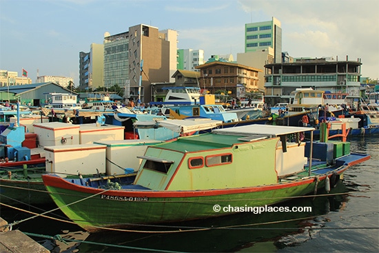 It's always an interesting walk around Male's harbour area