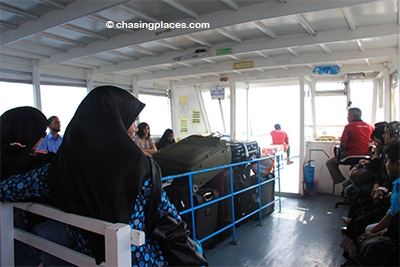 Load your luggage in the middle of the ferry and you are on your way