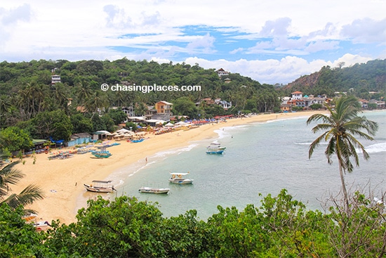 Unawatuna Beach from the hillside