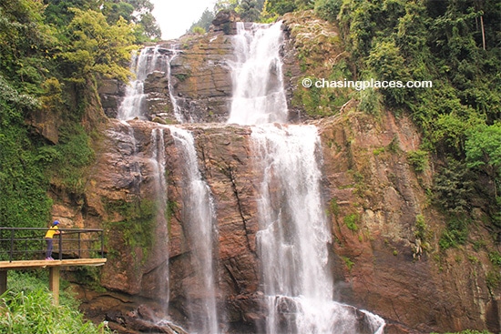 A closer view of Ramboda Falls, Sri Lanka