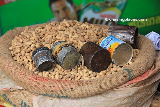 Peanuts up for grabs in Nuwara Eliya, Sri Lanka