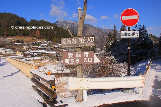 Keep right along the Nakasendo Trail to reach Tsumago at this point