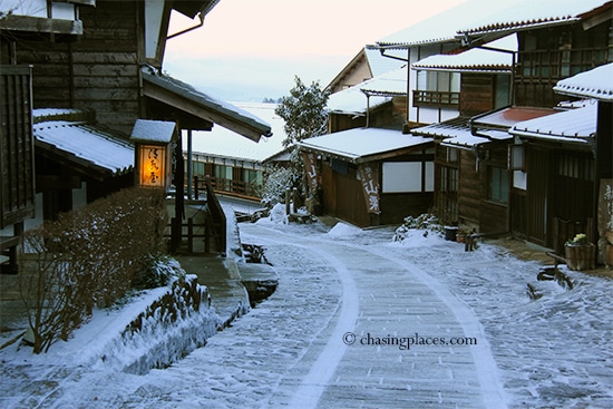 Magome after a light snowfall