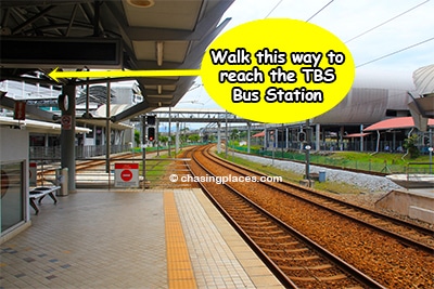 Once you reach Bandar Tasik Selatan walk across the bridge to the bus station