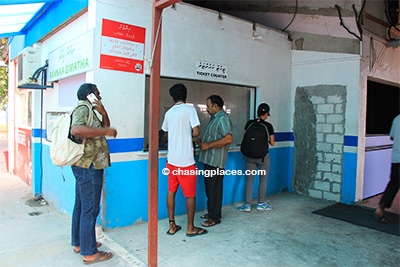 The Villingili ferry ticket counter