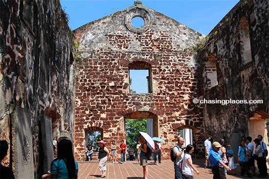 The interior of St. Paul's Church, Melaka,-Malaysia