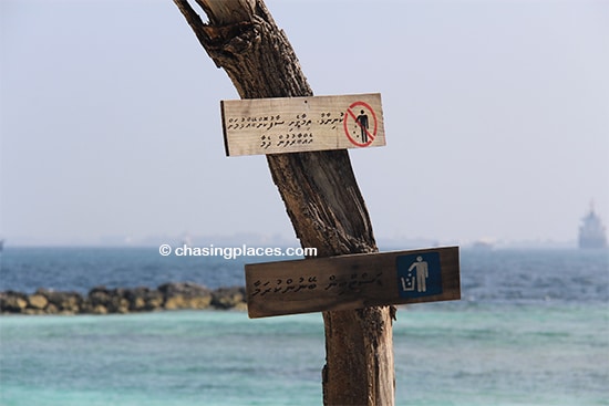 The local government is trying to keep Villingili a clean island