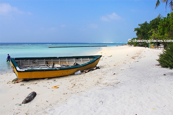 The second beach we visited along the south west corner of Villingili