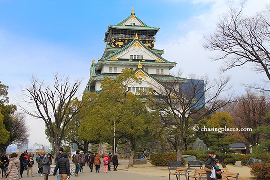 The famous Osaka-jo,-Japan