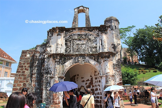 The gate to A Famosa, Melaka, Malaysia